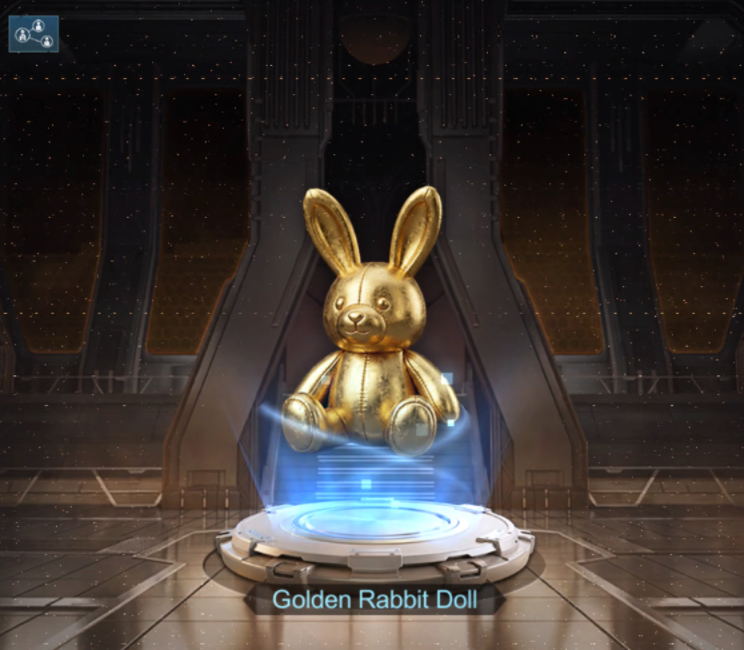 Golden Rabbit Doll